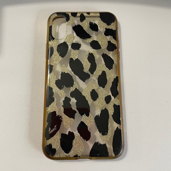 Glittered & Black Leopard Print Case iPhone X/XS - Picture 5 of 7